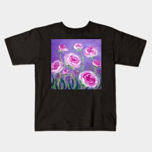 Pink Roses Kids T-Shirt